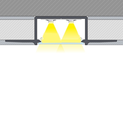 profil LED PP-HR do płyty GK do tynkowania / podwójny płytki 27x12mm