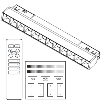 lampy sterowane na szynę magnetyczną