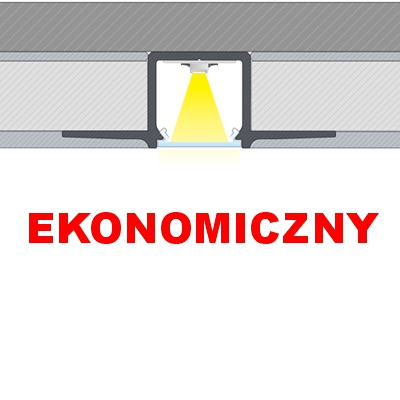 profil LED PP-EC1 do tynkowania pojedynczy wersja Ekonomiczna