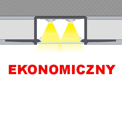 profil LED PP-EC2 do tynkowania podwójny wersja Ekonomiczna