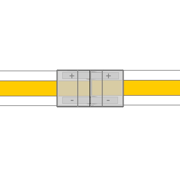 Złączka do taśmy LED COB PCB-10mm T-T zaciskana dwustronna