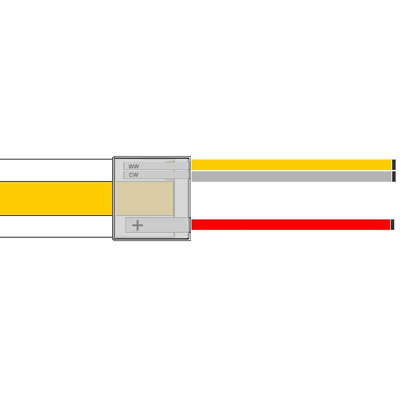 Złączka do taśmy LED COB CCT PCB-10mm T-P-Z zaciskana jednostronna z przewodem
