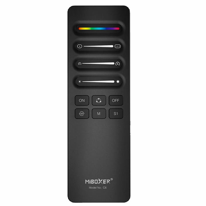 Pilot 1-strefowy Miboxer C6 do sterowników LED cyfrowych SPI czarny